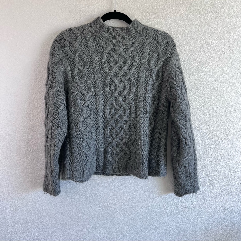 Vintage The Limited The America Collection Knit‎ By Hand Wool Grey Sweater